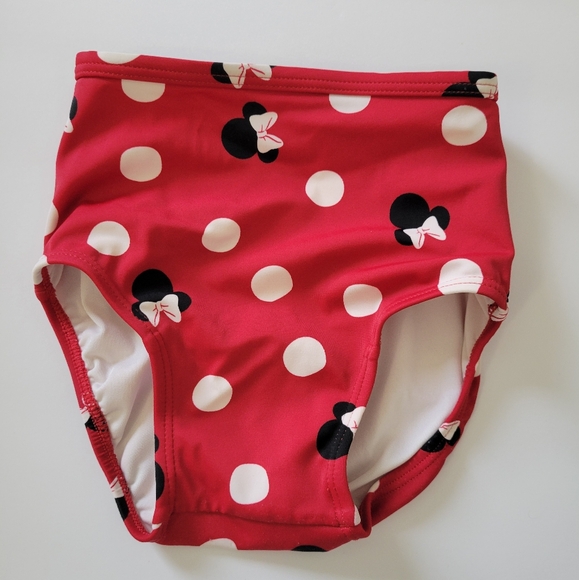 Disney X Hanna Andersson Red and White Polka Minnie Mouse Dot Swim Bottoms - Picture 1 of 5